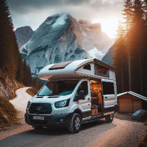 Ford Transit camper van, van life in the mountains (5)